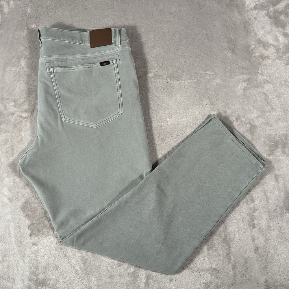 Faherty Stretch Terry 5-Pocket Pants Mens 38x30 Iron Gray Jean Comfort Huckberry